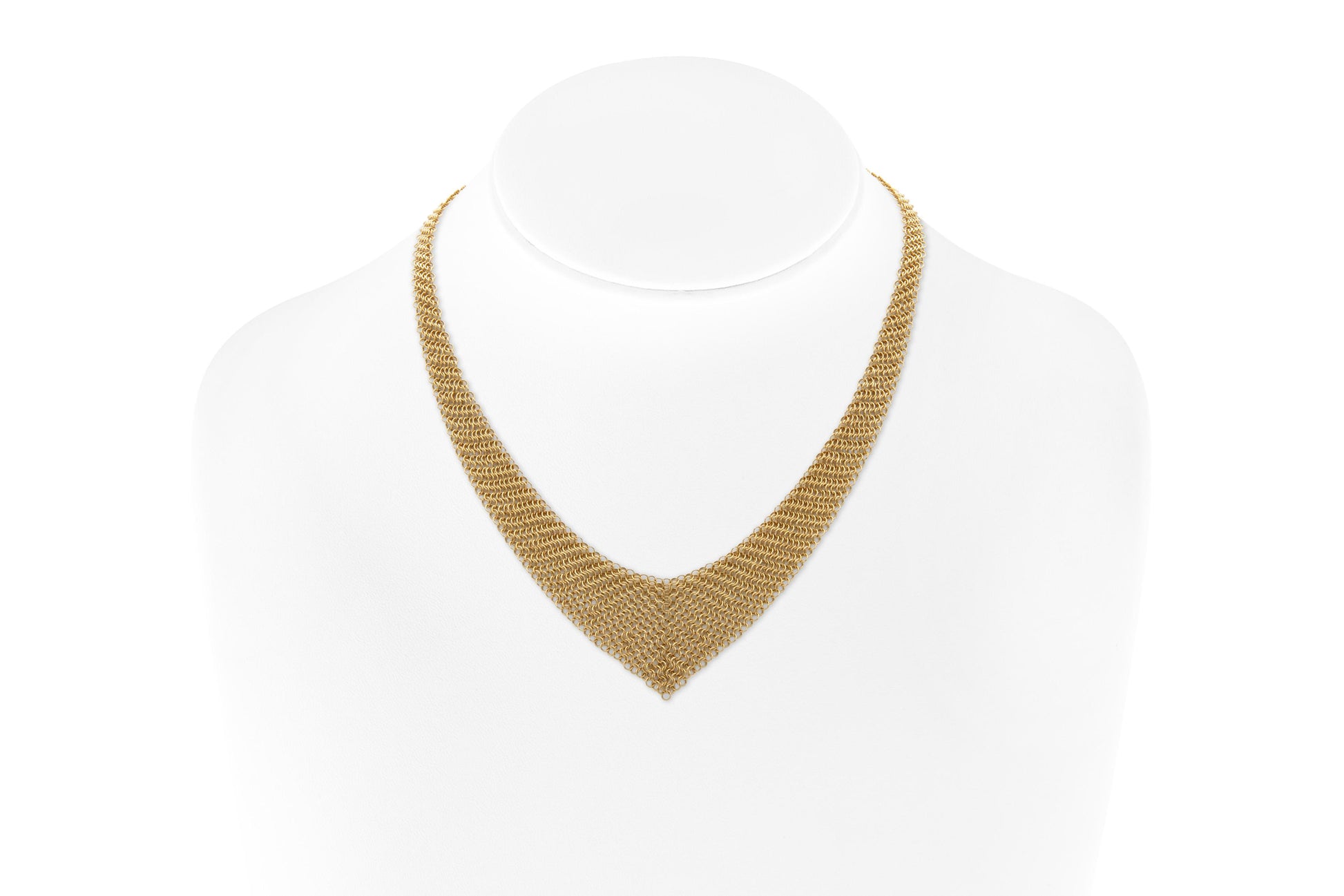 Tiffany & Co. Elsa Peretti Small Mesh Gold Bib Scarf Necklace