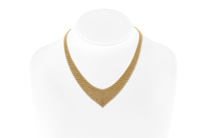 Tiffany & Co. Elsa Peretti Small Mesh Gold Bib Scarf Necklace