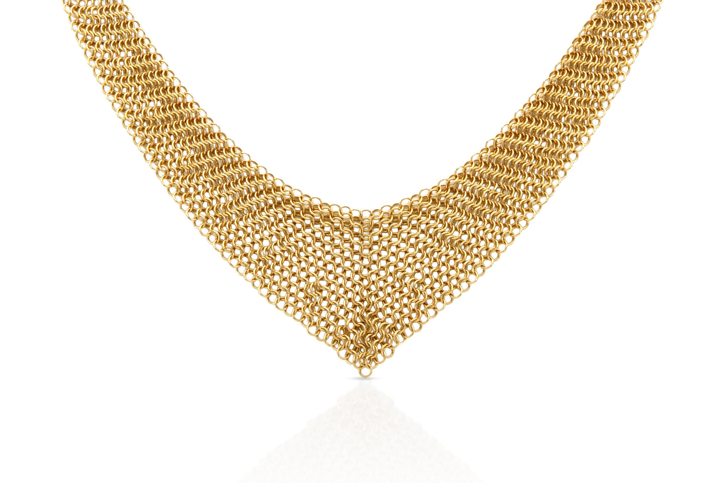 Tiffany & Co. Elsa Peretti Small Mesh Gold Bib Scarf Necklace
