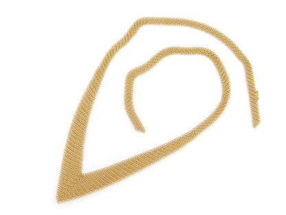 Tiffany & Co. Elsa Peretti Small Mesh Gold Bib Scarf Necklace