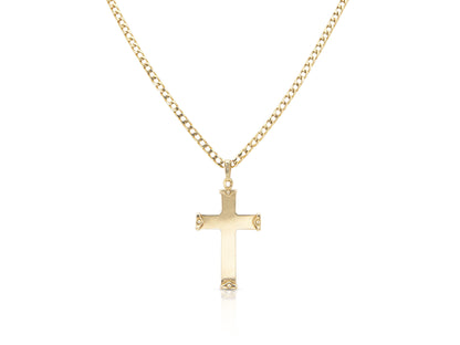 Gold Cross Pendant Chain Necklace