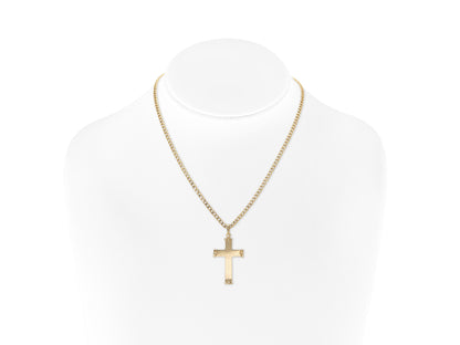 Gold Cross Pendant Chain Necklace