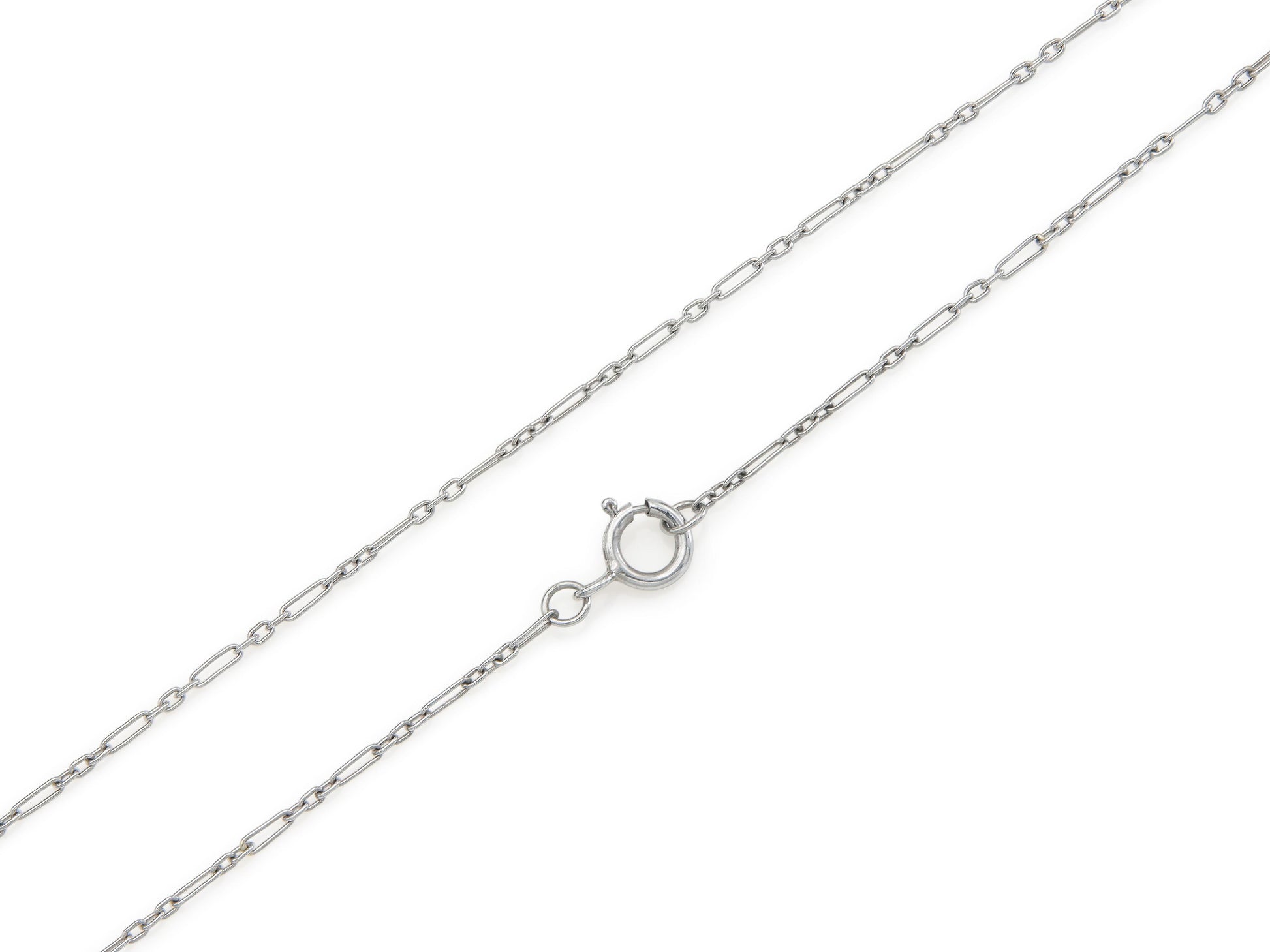 Antique Art Deco 1920s 2.50 Carat Diamond Drop Pendant Necklace