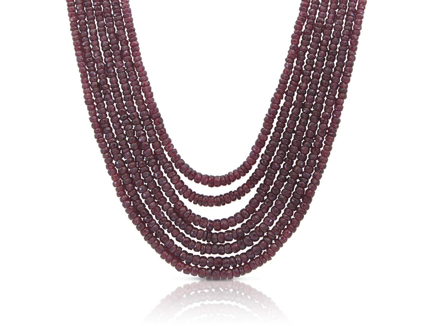 450 Carat Ruby Beads Necklace