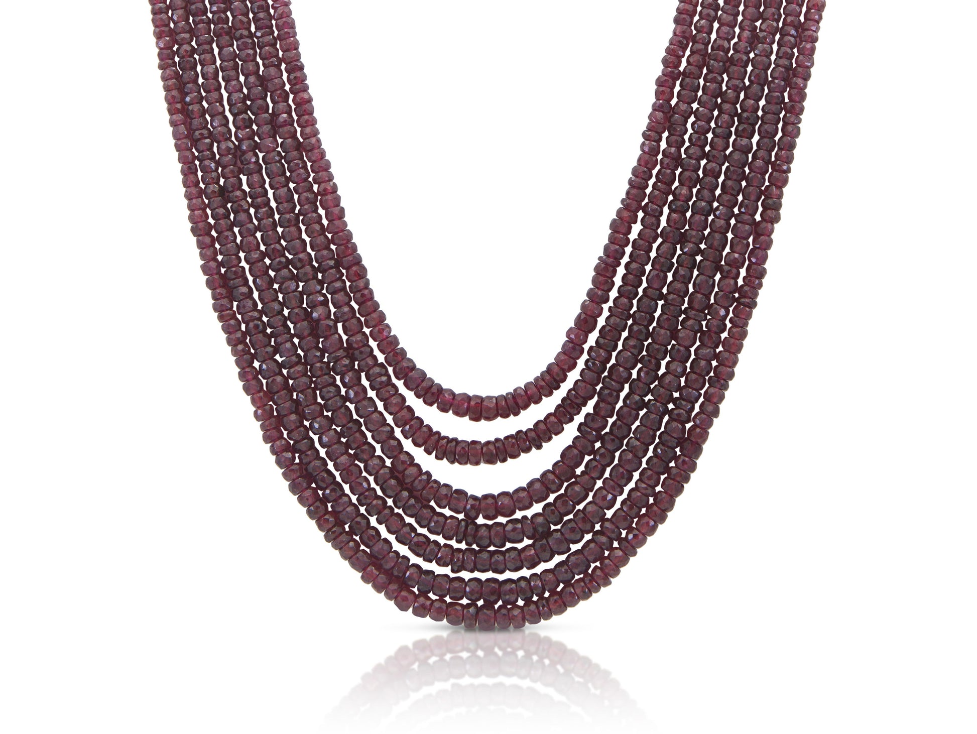 450 Carat Ruby Beads Necklace