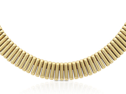 Vintage 1980s Double-Sided Gold Spikes Necklace