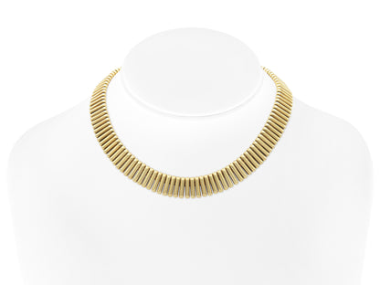 Vintage 1980s Double-Sided Gold Spikes Necklace