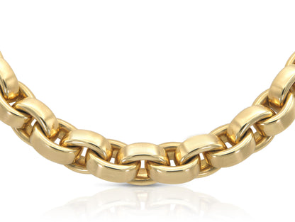 Vintage 1980s Gold Cable Link Collar Necklace