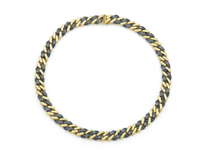 Vintage 1970s Bvlgari Two-Toned Link Chain Necklace
