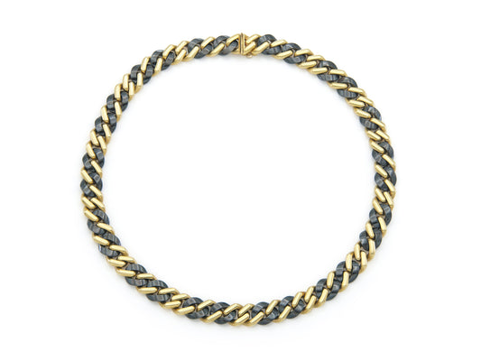 Vintage 1970s Bvlgari Two-Toned Link Chain Necklace