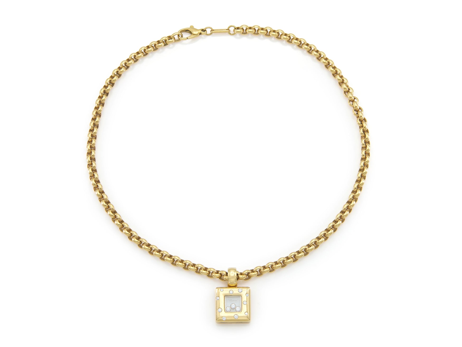 Chopard Happy Diamonds Square Pendant Necklace