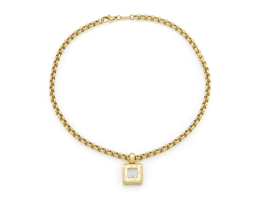 Chopard Happy Diamonds Square Pendant Necklace