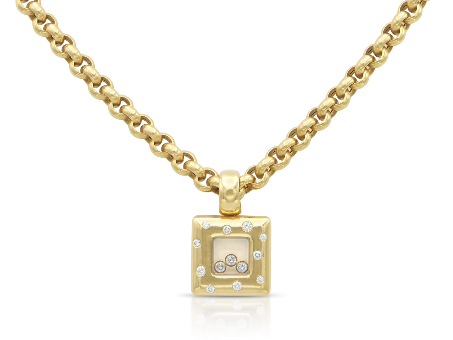 Chopard Happy Diamonds Square Pendant Necklace