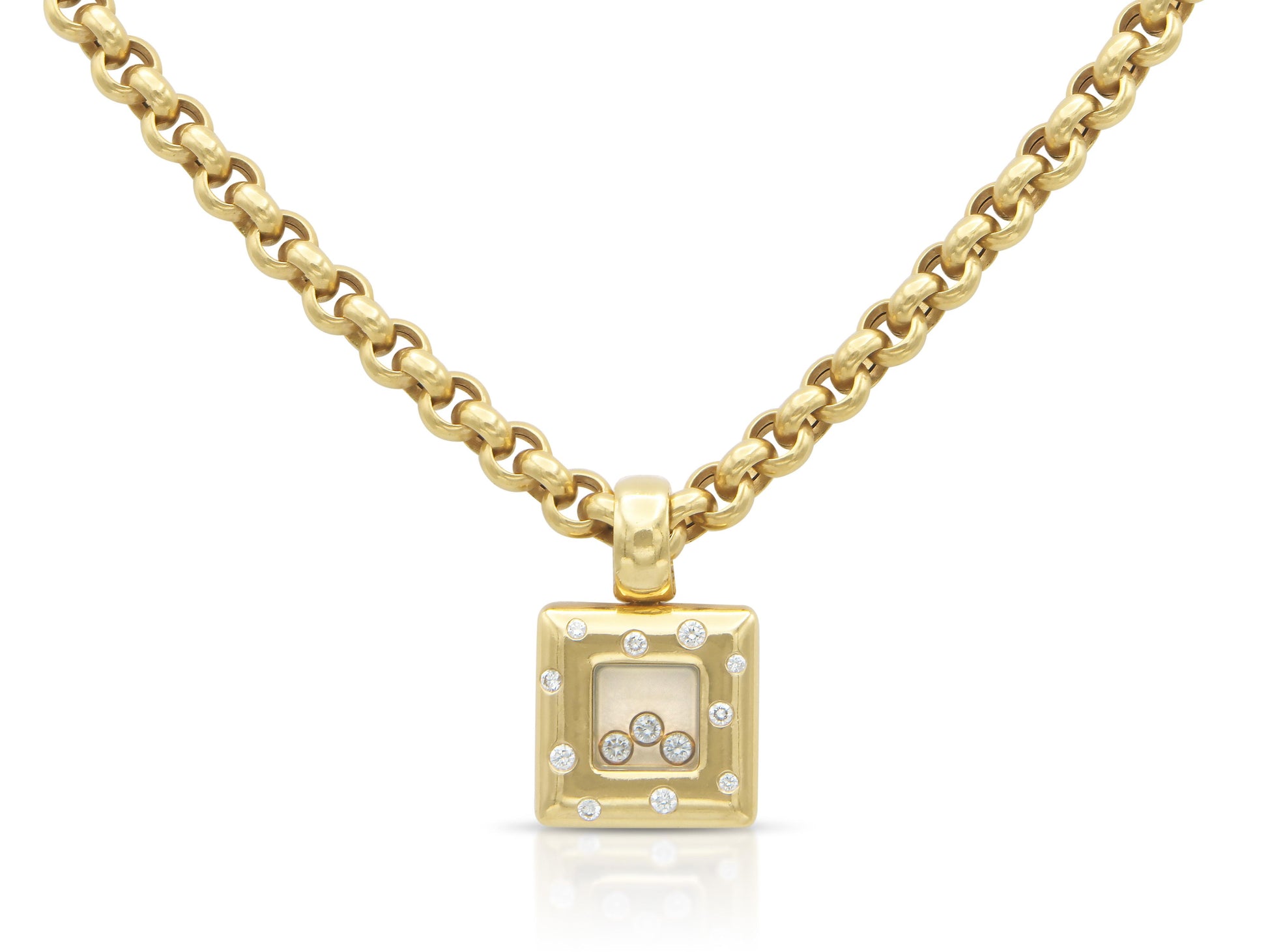Chopard Happy Diamonds Square Pendant Necklace