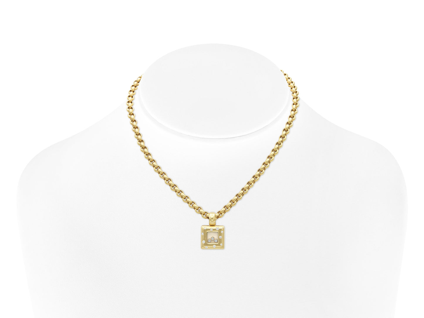 Chopard Happy Diamonds Square Pendant Necklace