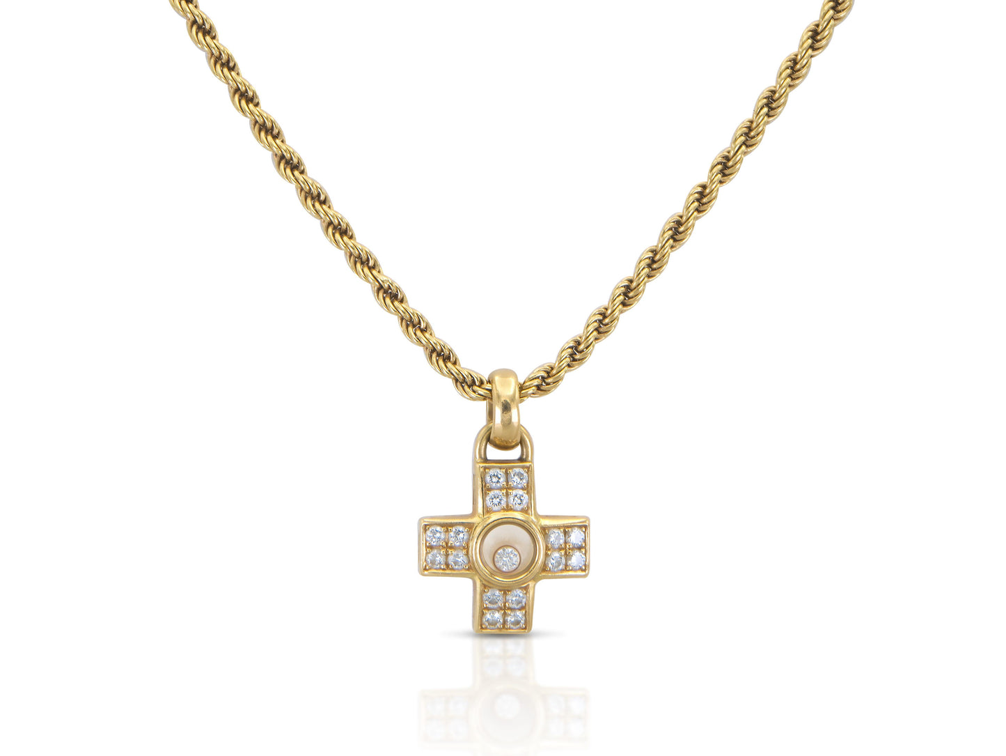 Chopard Happy Diamonds Cross Pendant Necklace