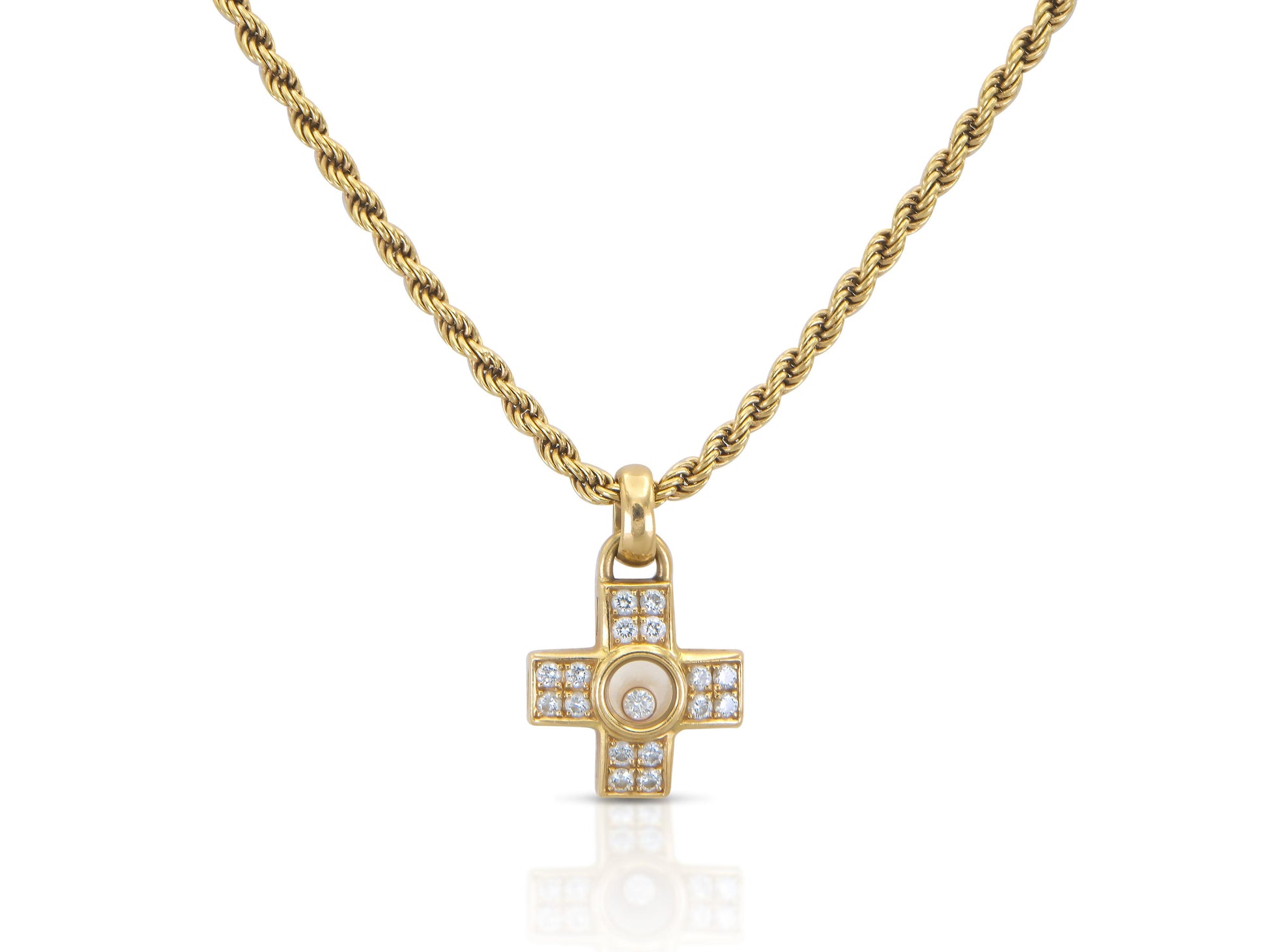 Chopard Happy Diamonds Cross Pendant Necklace