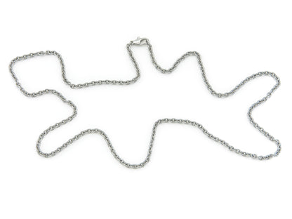 Platinum Cable Link Chain Necklace