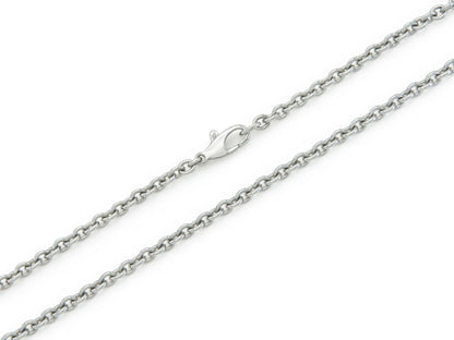 Platinum Cable Link Chain Necklace