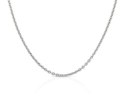 Platinum Cable Link Chain Necklace