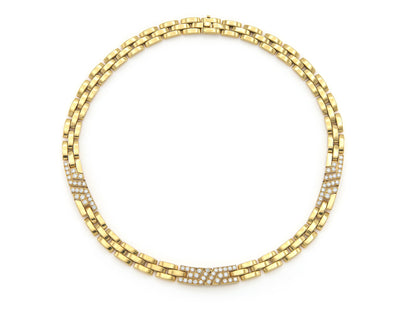 Cartier Maillon Panthere Necklace with Diamond Links