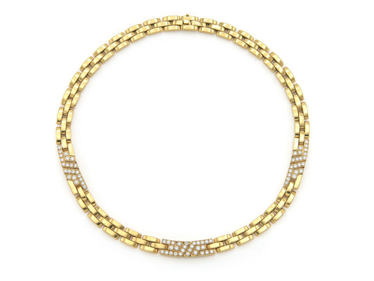 Cartier Maillon Panthere Necklace with Diamond Links