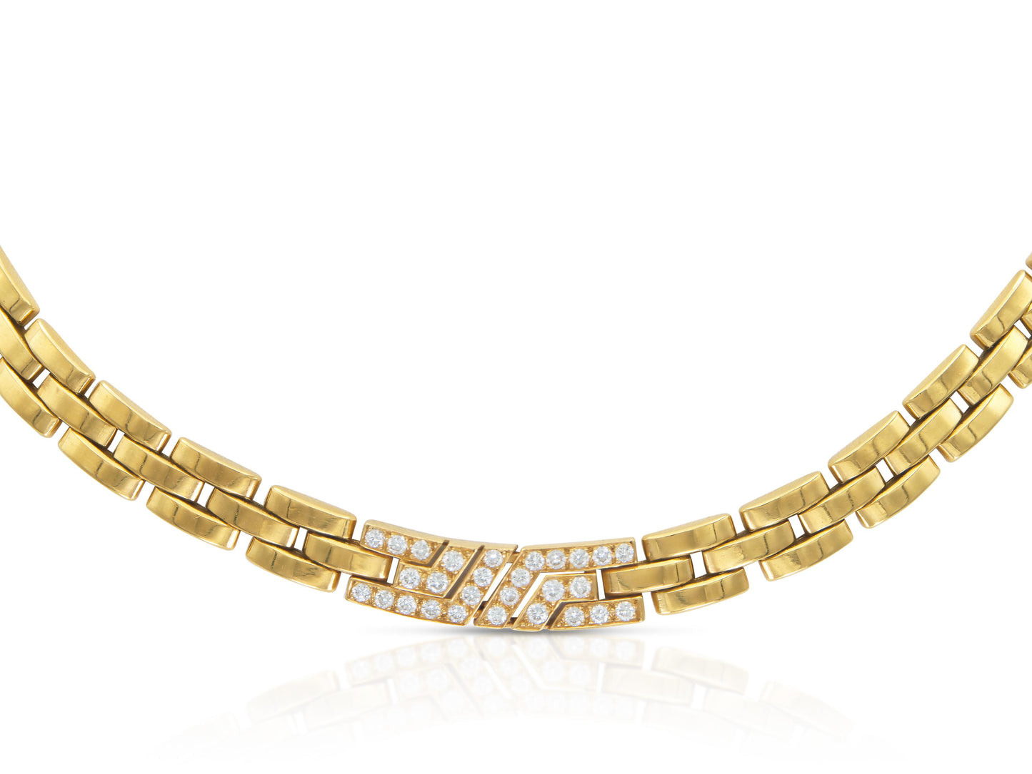 Cartier Maillon Panthere Necklace with Diamond Links