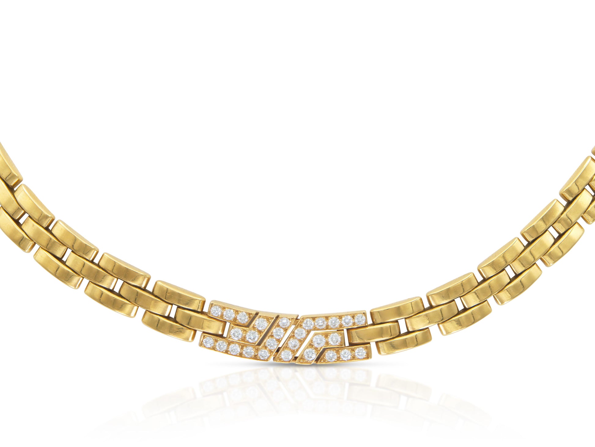 Cartier Maillon Panthere Necklace with Diamond Links
