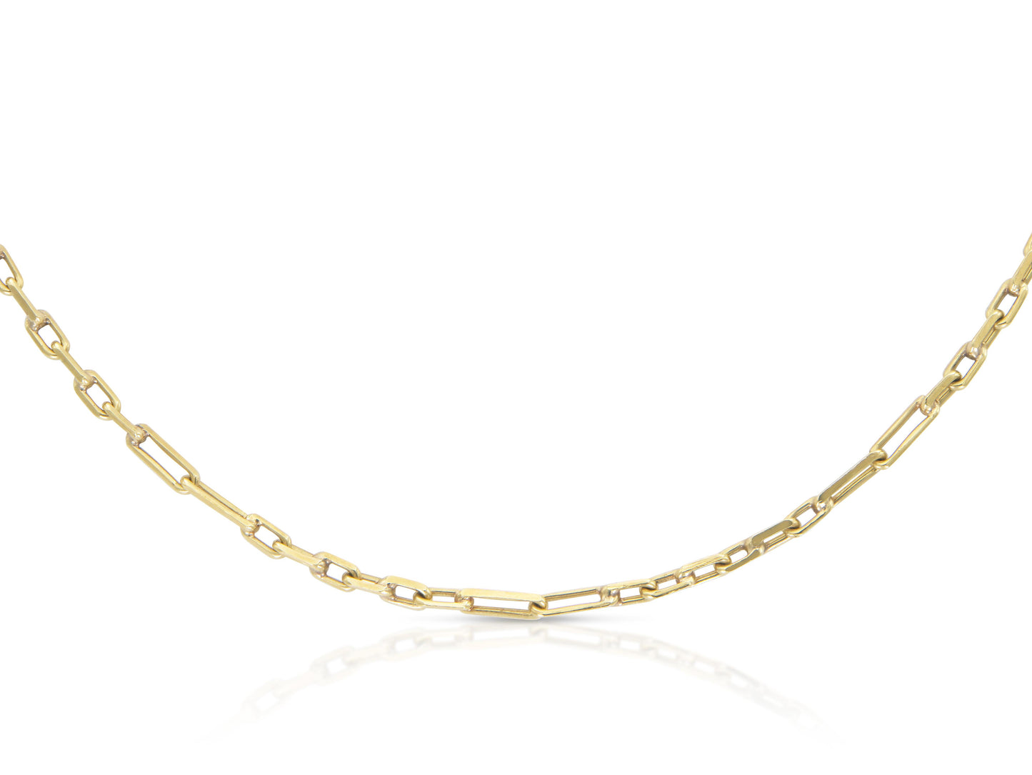 Vintage 1940s Gold Paperclip Chain Necklace