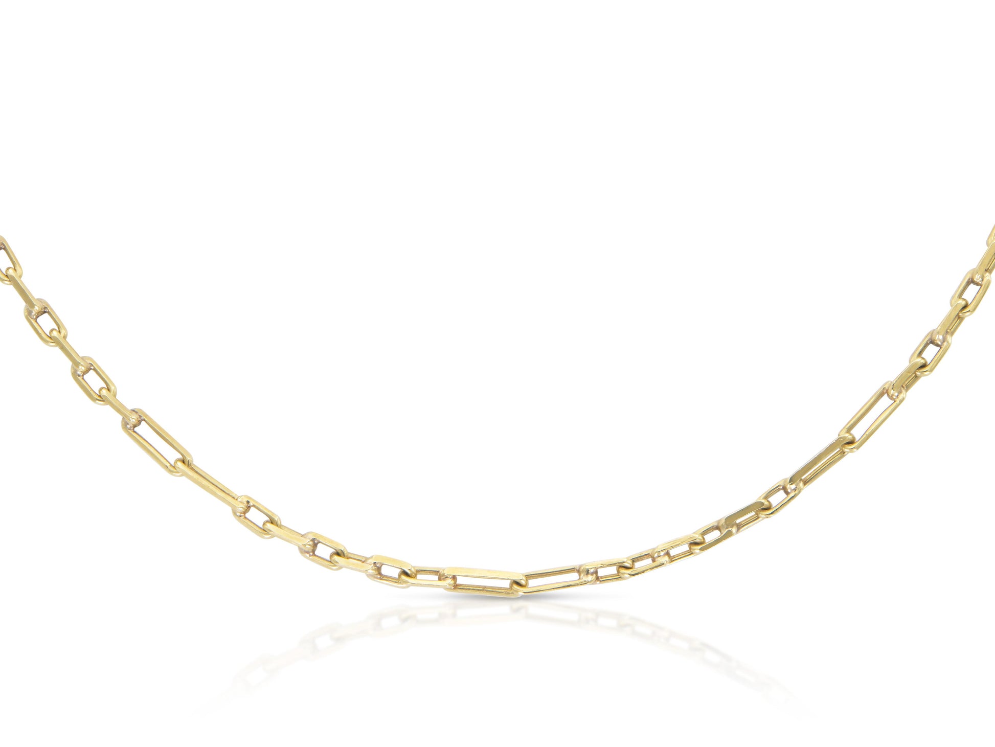 Vintage 1940s Gold Paperclip Chain Necklace