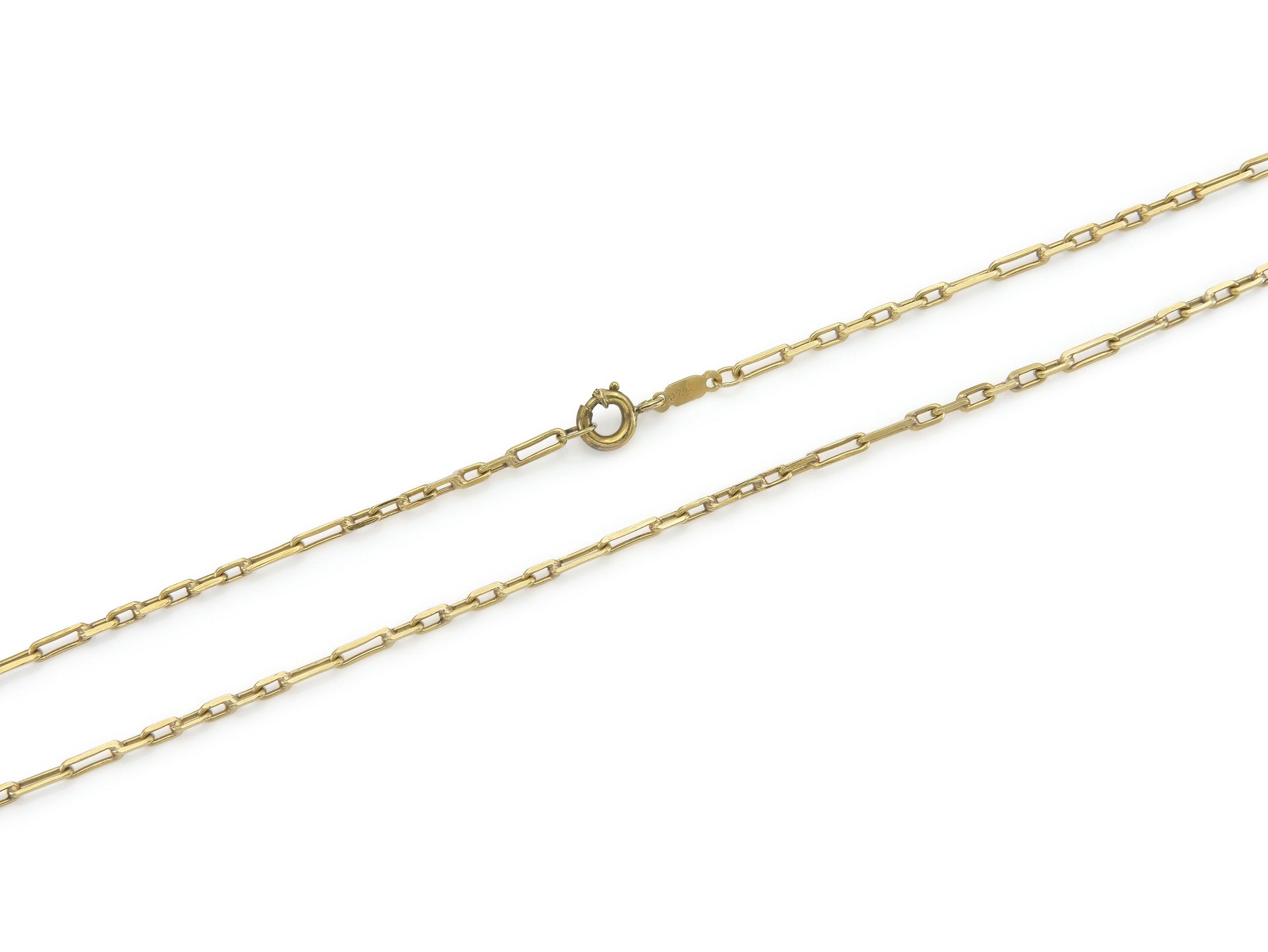 Vintage 1940s Gold Paperclip Chain Necklace