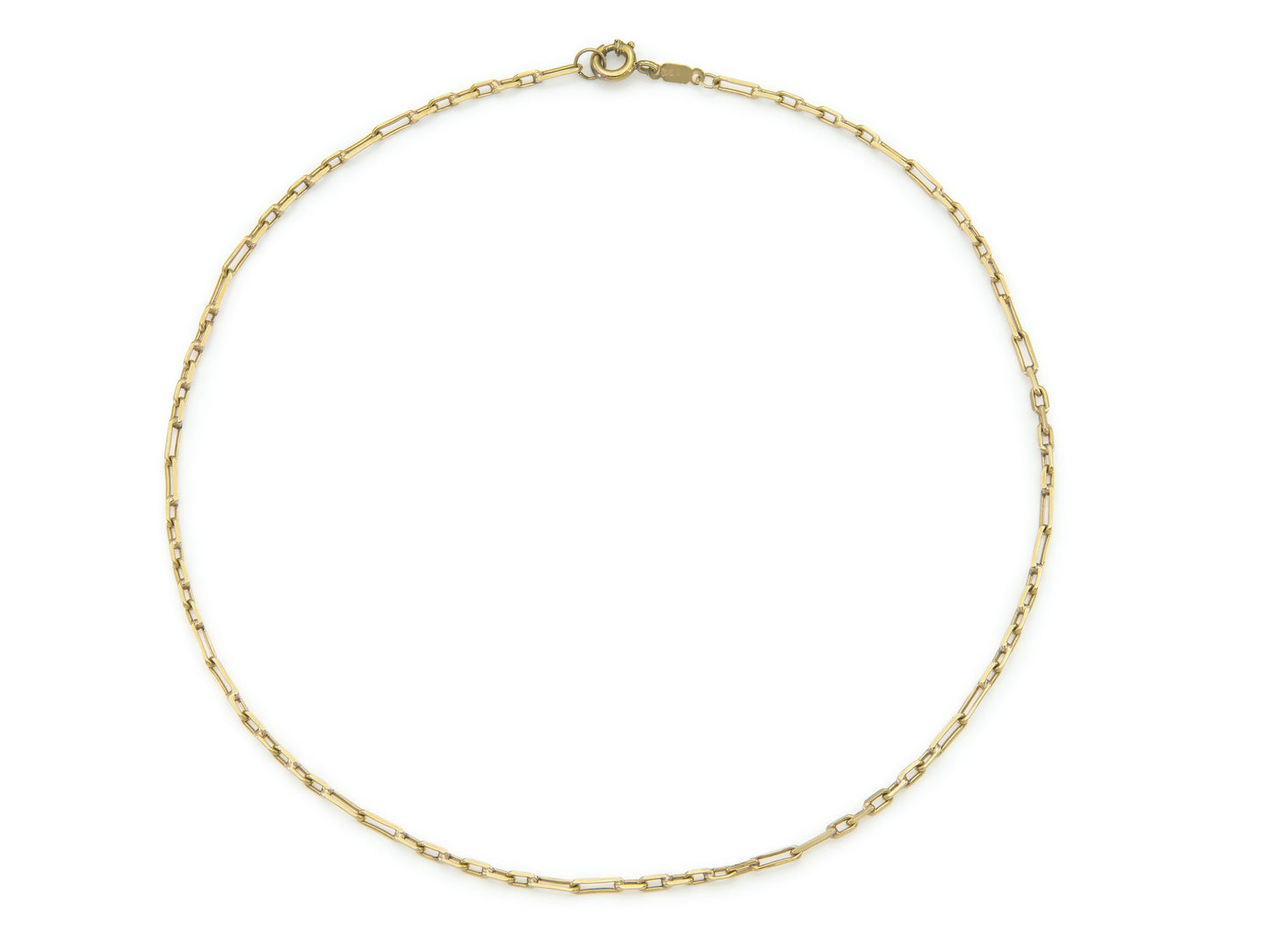 Vintage 1940s Gold Paperclip Chain Necklace