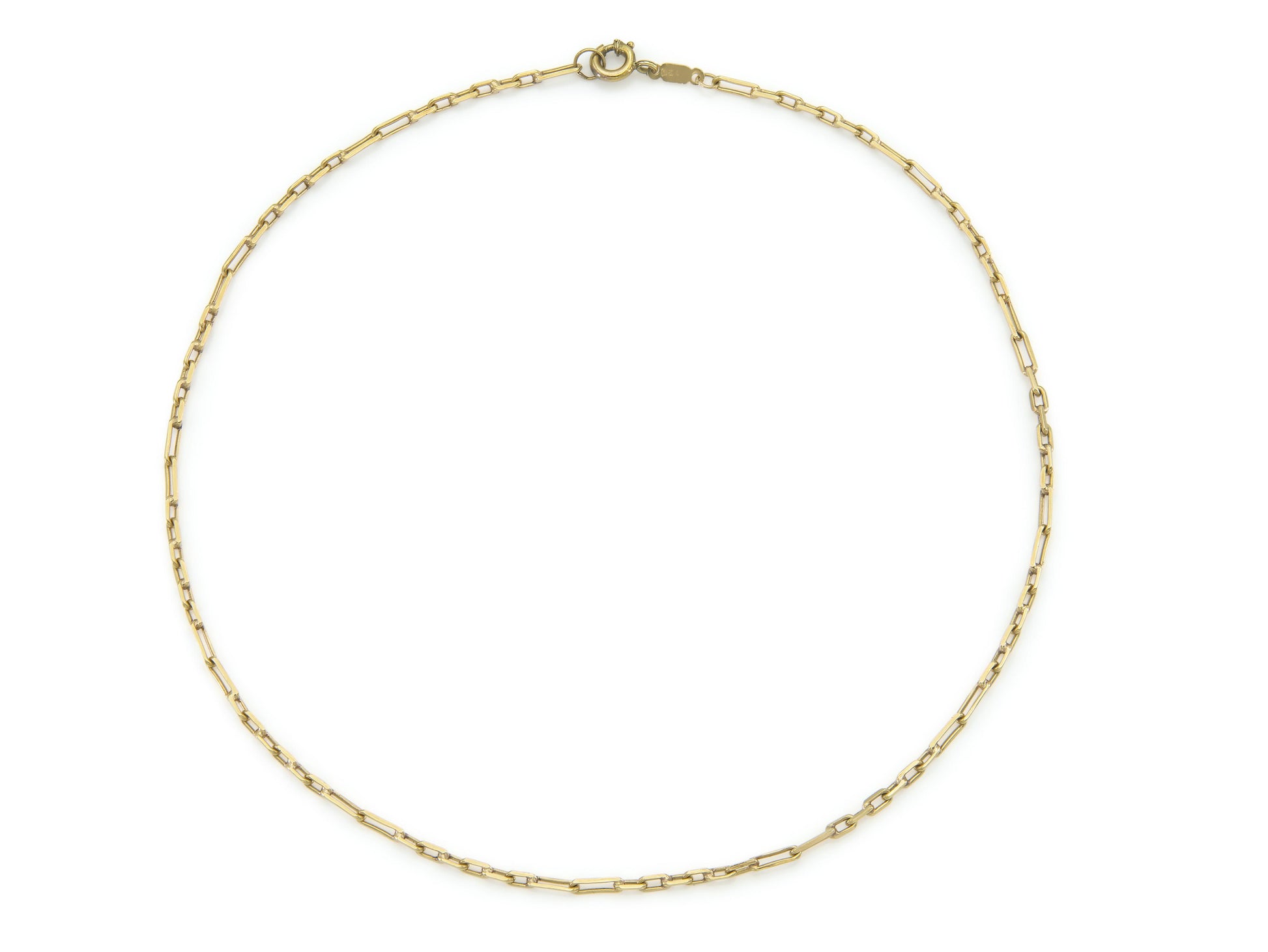 Vintage 1940s Gold Paperclip Chain Necklace