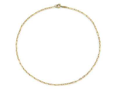 Vintage 1940s Gold Paperclip Chain Necklace