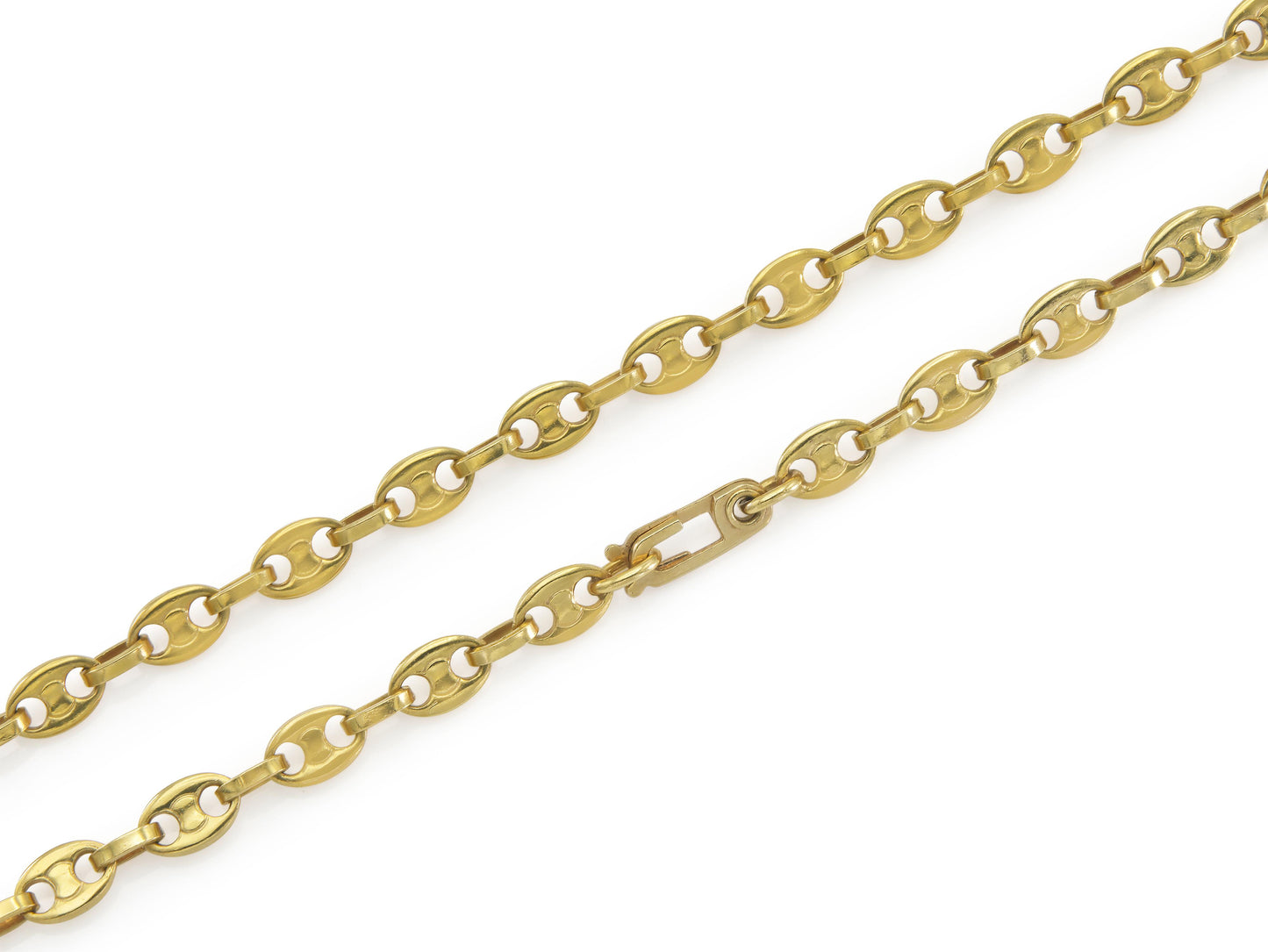 Vintage 1960s Gold Mariner Links Chain Necklace
