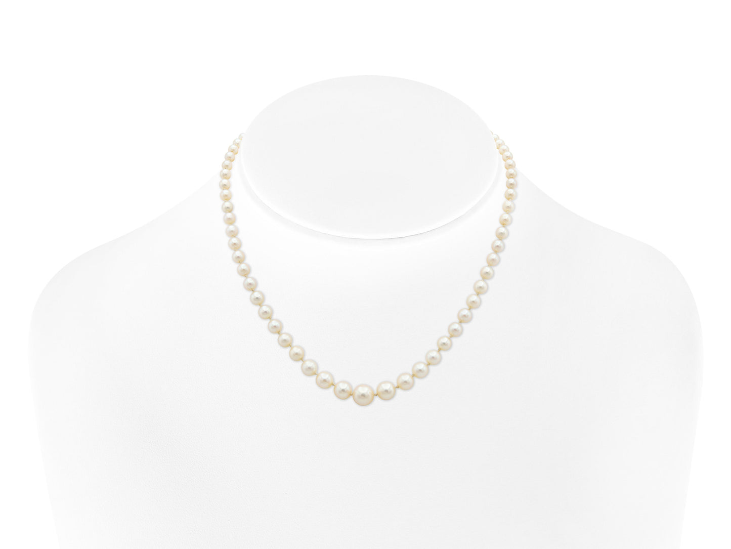Antique Edwardian 1900s Graduating Pearl Strand Necklace