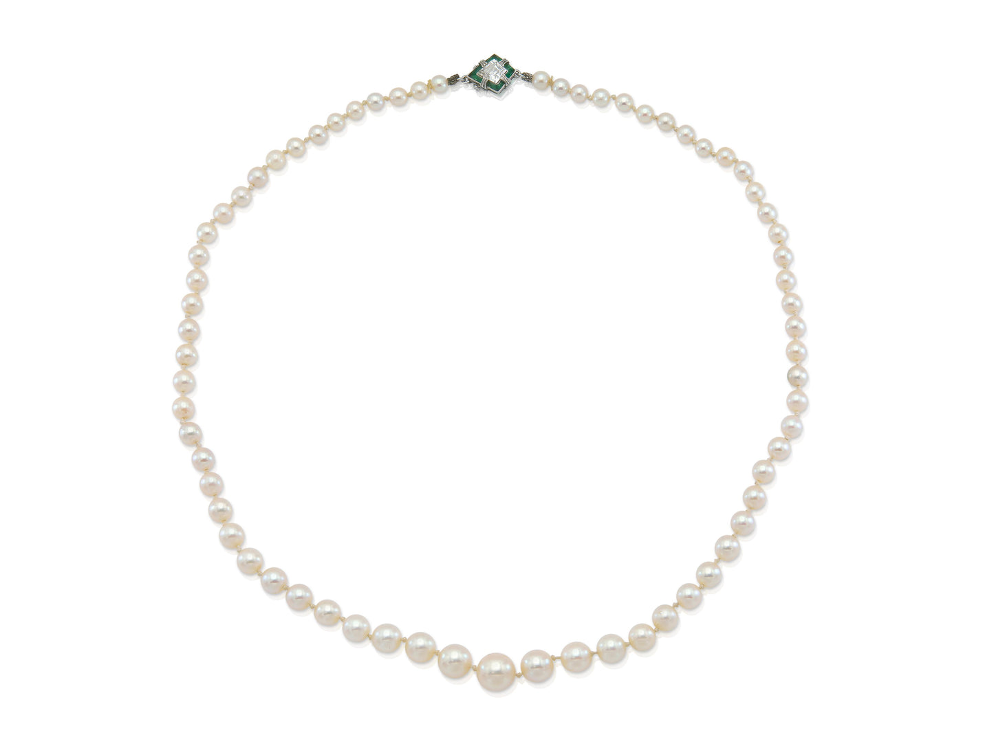 Antique Edwardian 1900s Graduating Pearl Strand Necklace