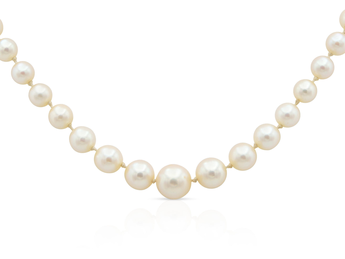 Antique Edwardian 1900s Graduating Pearl Strand Necklace