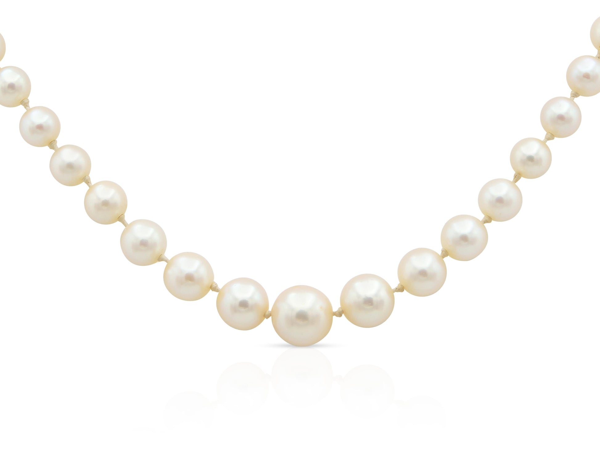 Antique Edwardian 1900s Graduating Pearl Strand Necklace
