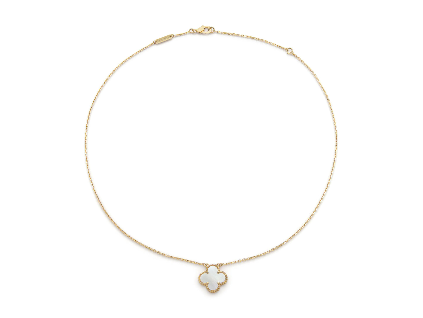 Van Cleef & Arpels Mother of Pearl Vintage Alhambra Pendant Necklace