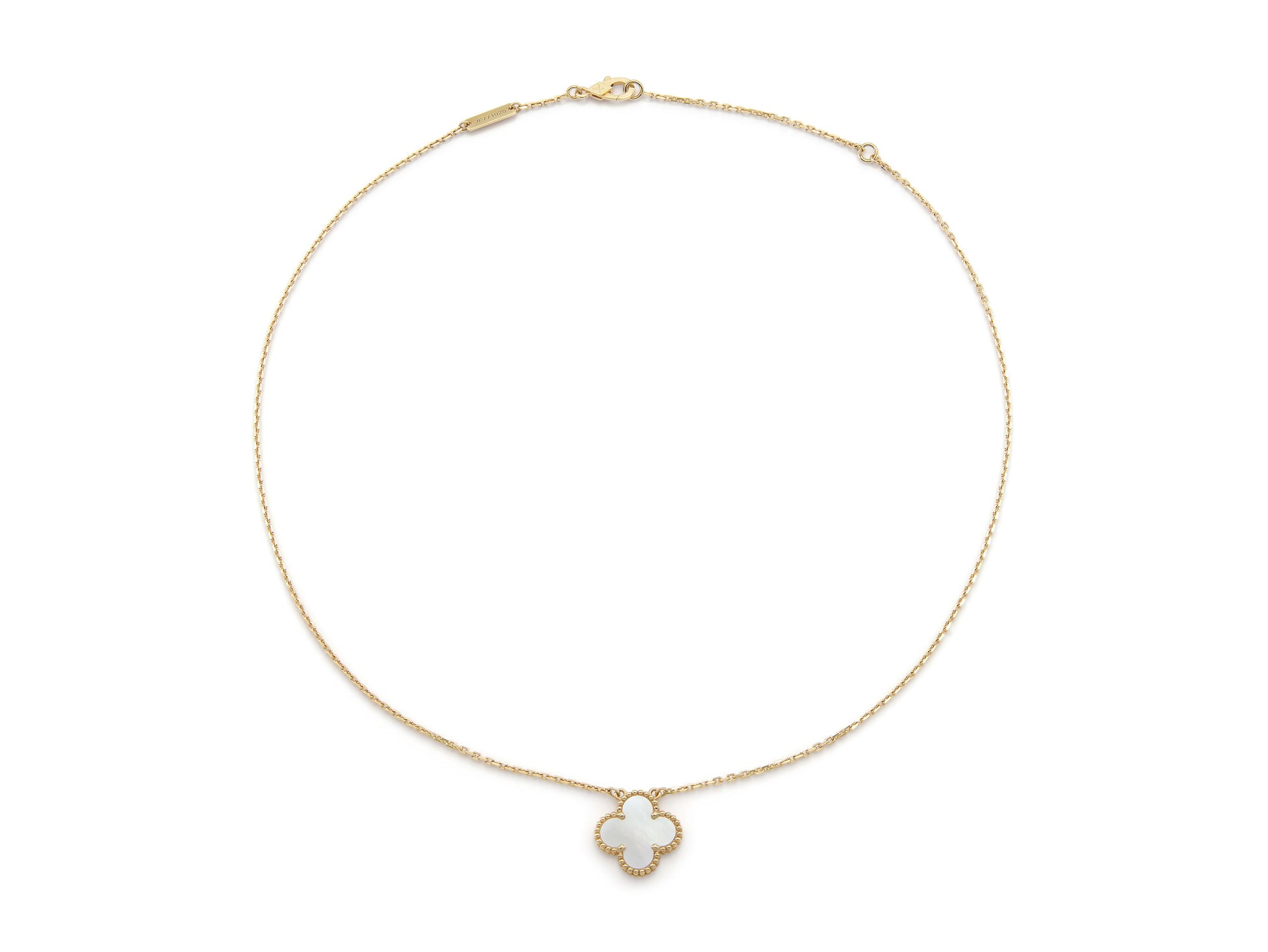 Van Cleef & Arpels Mother of Pearl Vintage Alhambra Pendant Necklace