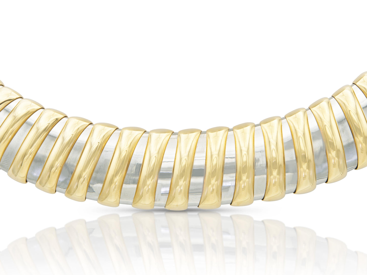 Vintage 1990s Bvlgari Two Toned Collar Necklace