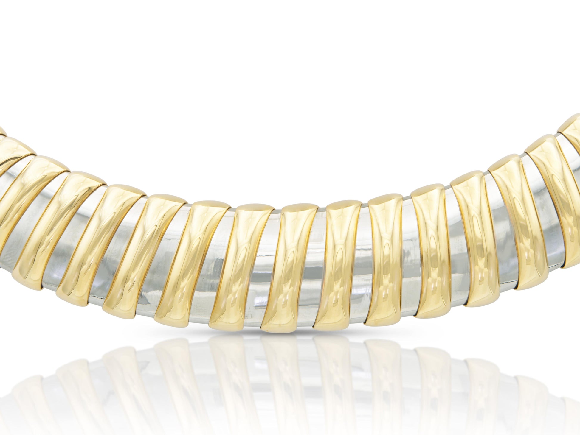 Vintage 1990s Bvlgari Two Toned Collar Necklace