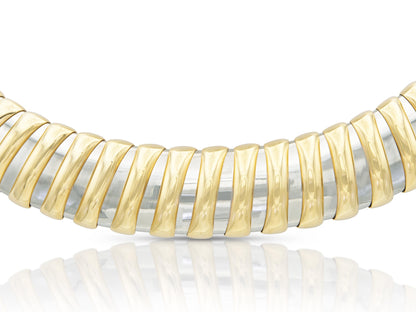Vintage 1990s Bvlgari Two Toned Collar Necklace