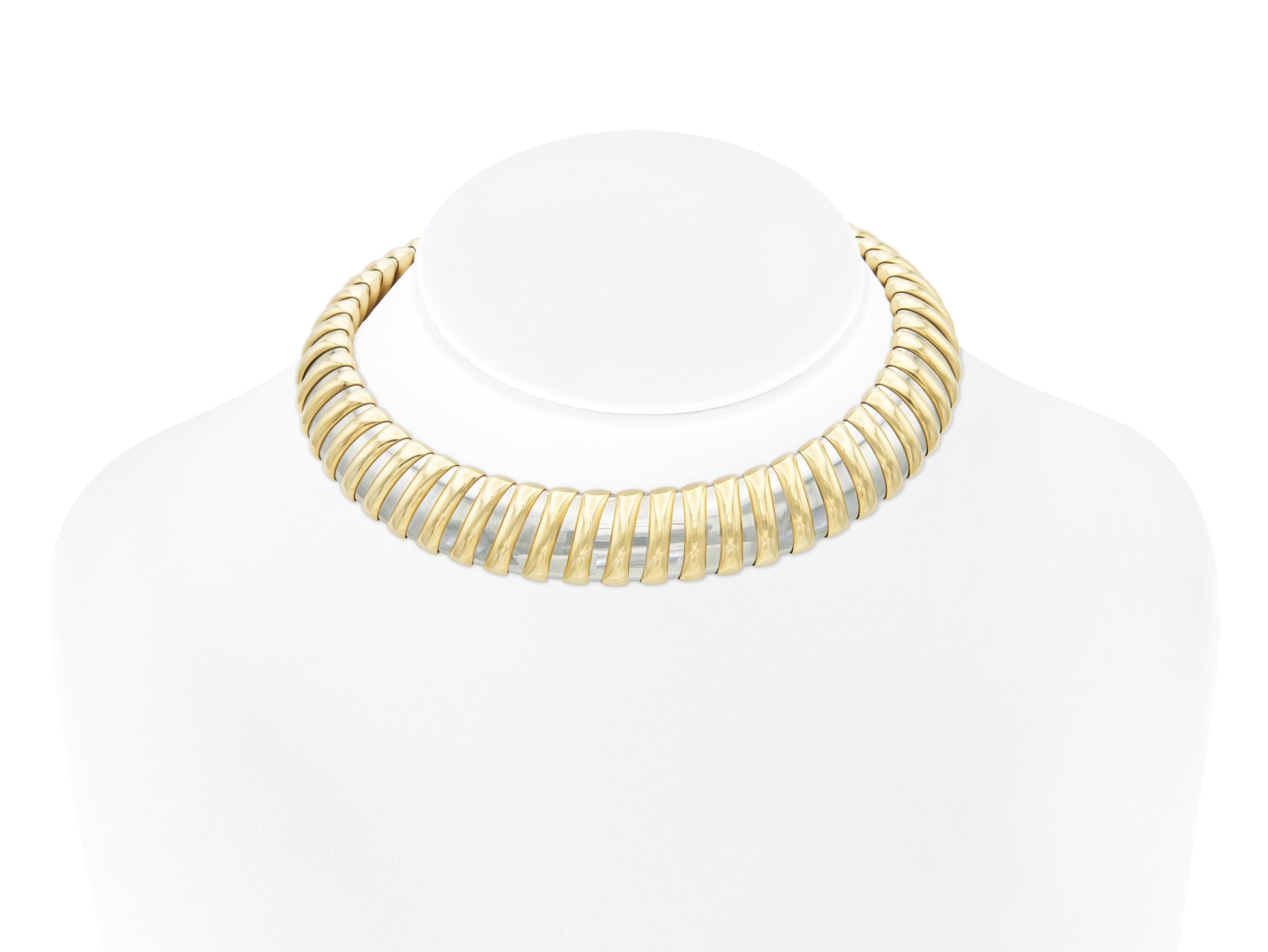 Vintage 1990s Bvlgari Two Toned Collar Necklace