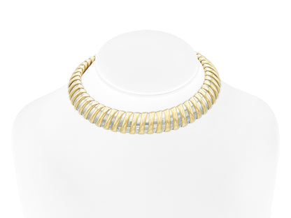 Vintage 1990s Bvlgari Two Toned Collar Necklace