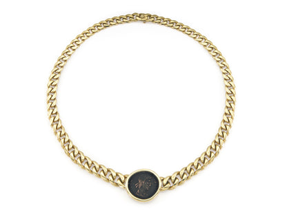 Vintage 1970s Bvlgari Moneta Roman Coin Necklace