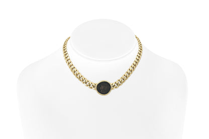 Vintage 1970s Bvlgari Moneta Roman Coin Necklace