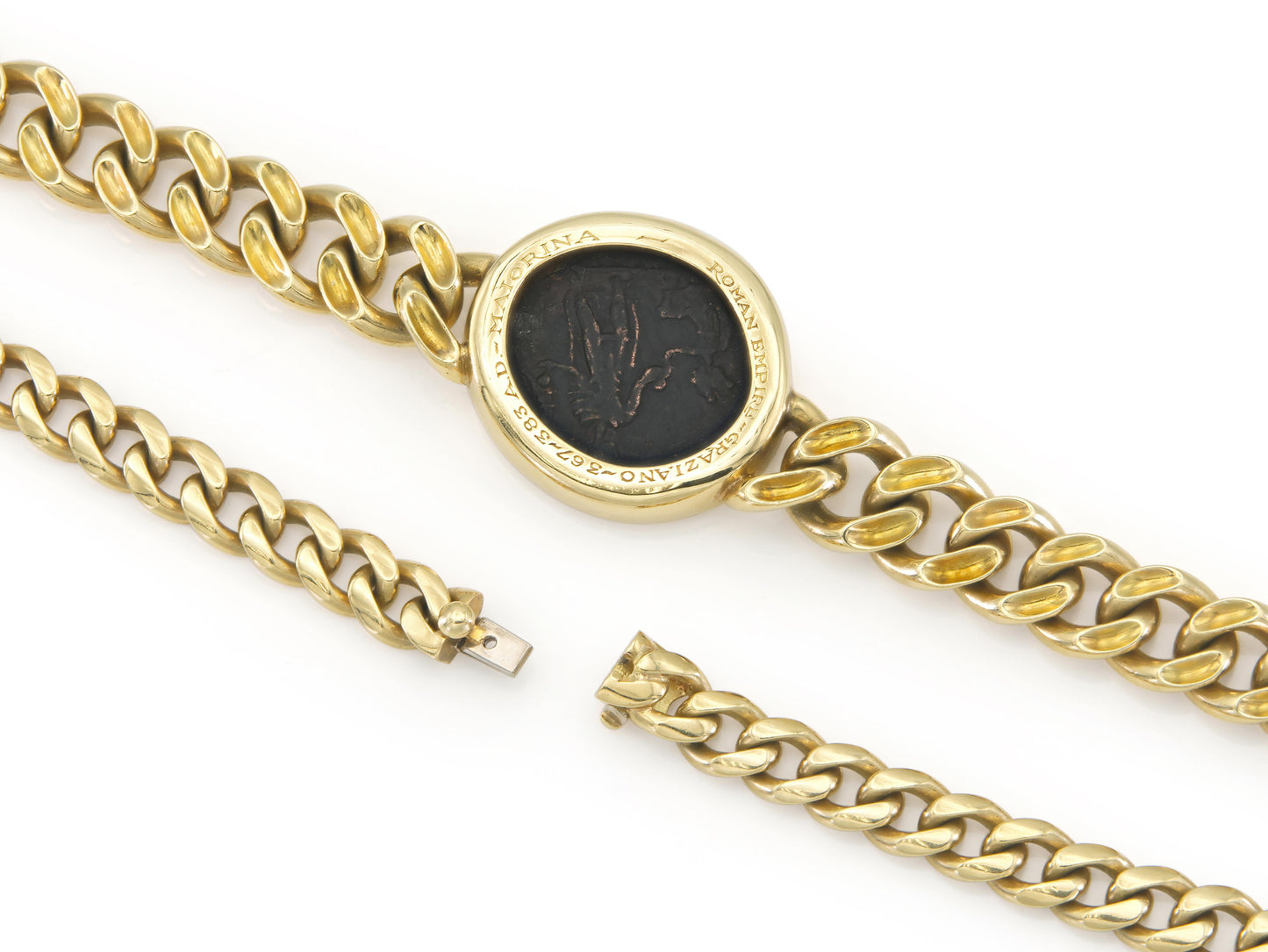 Vintage 1970s Bvlgari Moneta Roman Coin Necklace