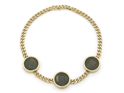 Vintage 1980s Bvlgari Monete Roman Coins Necklace